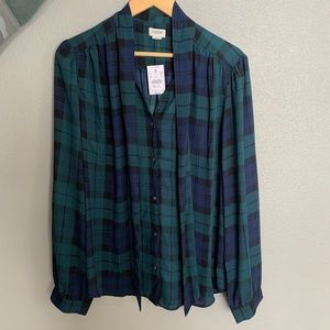 J. Crew plaid blouse